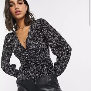 Zara polka dot top